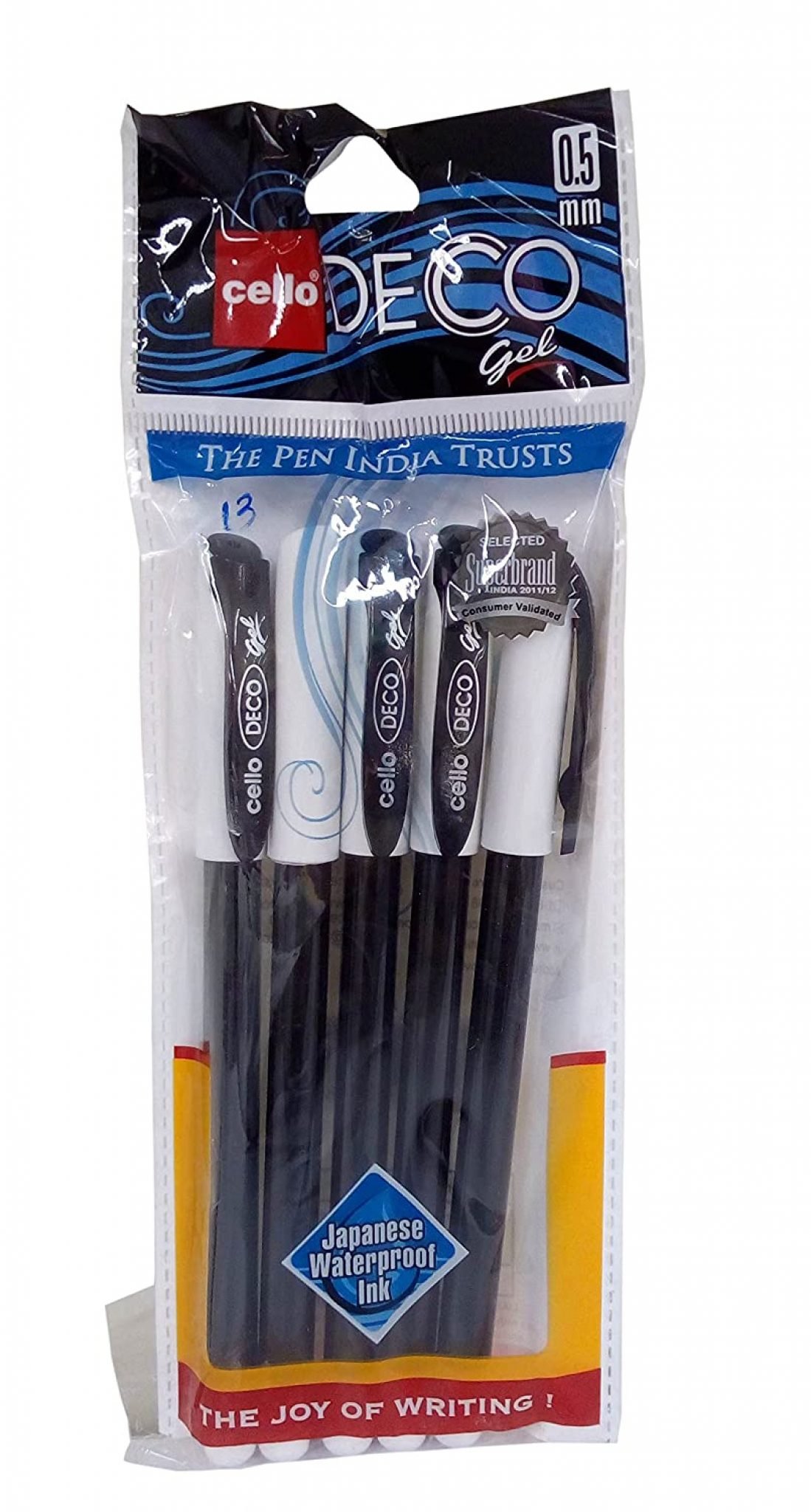 Buy Cello Deco Black Gel Pen ( Pack of 5) at best price in India online