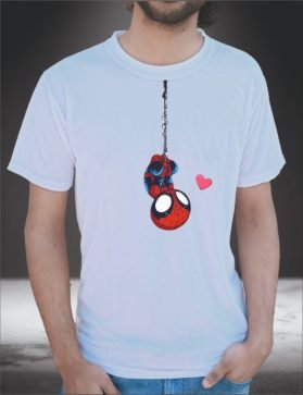 Hanging Spiderman Graphic T-Shirt for Men