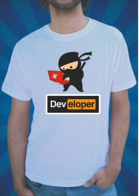 Ninja Developer Printed Half Sleeve T-Shirt