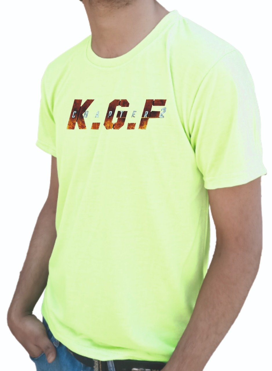 KGF 2 Printed Half Sleeve T-shirt for Men (Green)