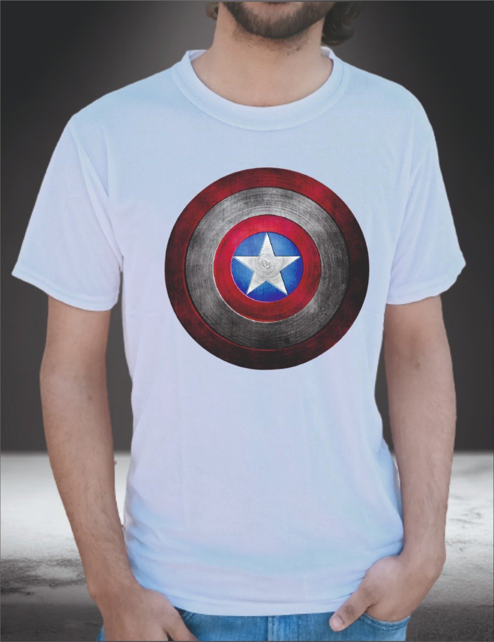Captain America Shield Graphic T-Shirt for Men
