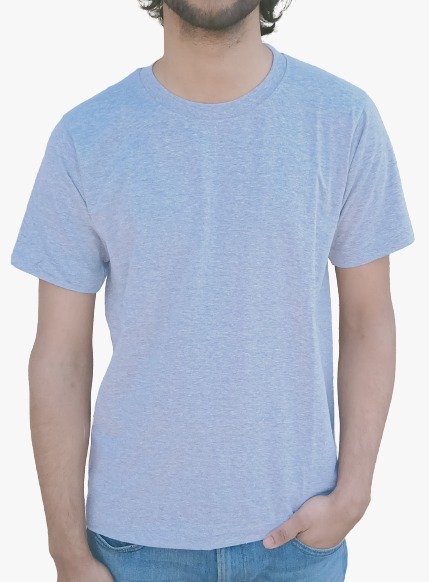 Half Sleeve Plain Grey T-Shirt (100% Cotton)