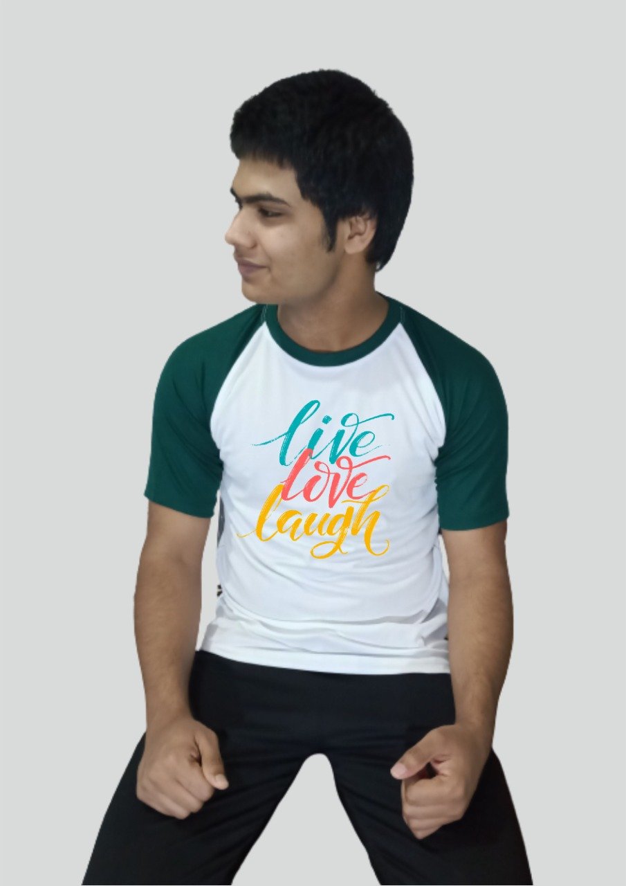 Live Love Laugh Half Sleeve T-shirt for Men