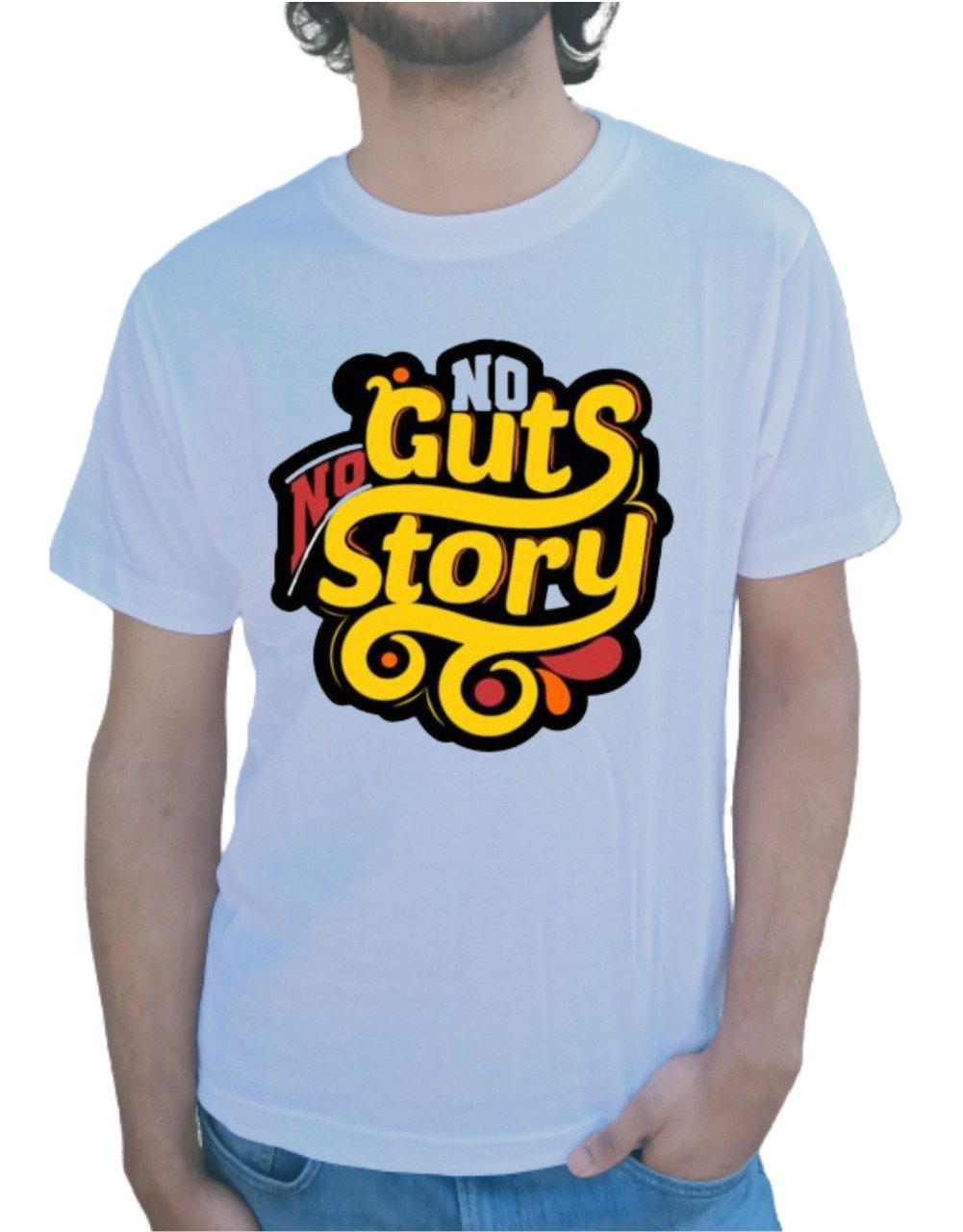 No Guts No Glory Cotton Printed T-Shirt