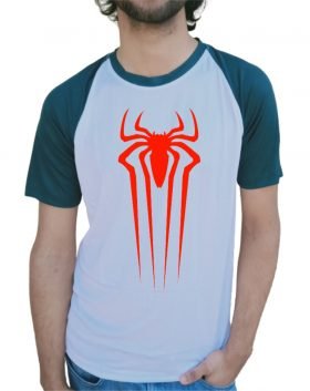 Red Spider Half Sleeve T-Shirt Green & White