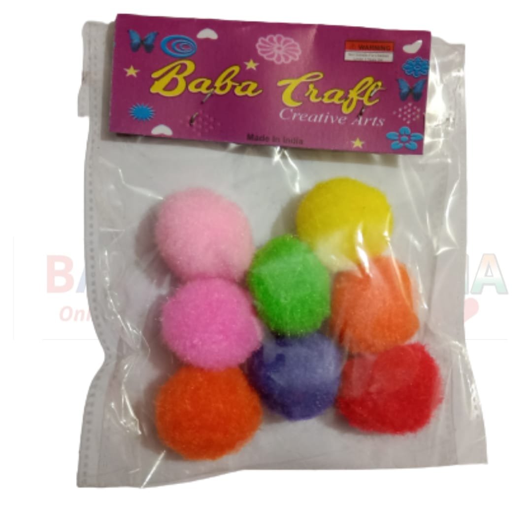 Pom Pom Medium Size packet For Art & Craft Or Project Work