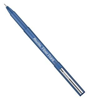 Rorito Fiberpoint Blue Colour Pen (Pack of 10) Fiber Tip for Smooth and Fine Writing Sleek and Elegant Design Extra Long Metal Clip for Perfect Pocket Grip
