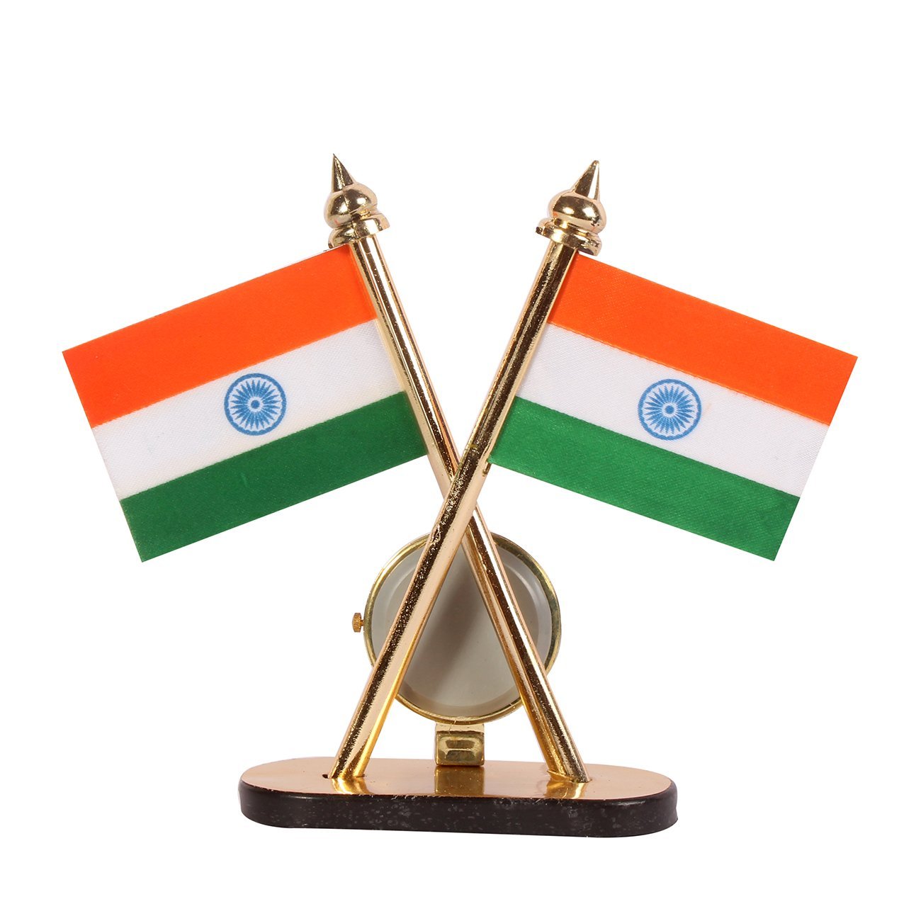 Dhwaj Flag Watch Indian Flag with Watch-Stand for Table - Flag with Classic Stand for Table