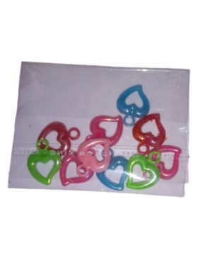Heart Shape Decoration with Hook Multicolor