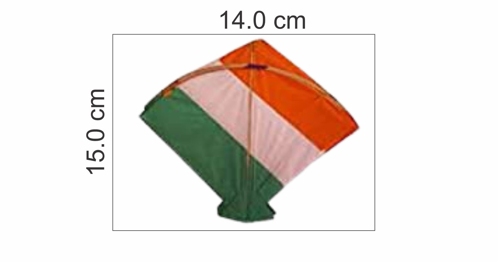 Indian Flag Small Kite For Decoration (Pack of 5 Tricolor Small Kites)