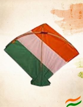 Indian Flag Small Kite For Decoration (Pack of 5 Tricolor Small Kites)