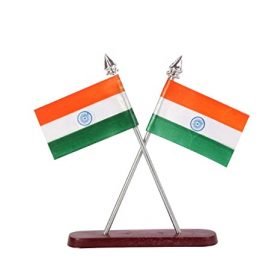 Indian Flag on Stand For Independence Day