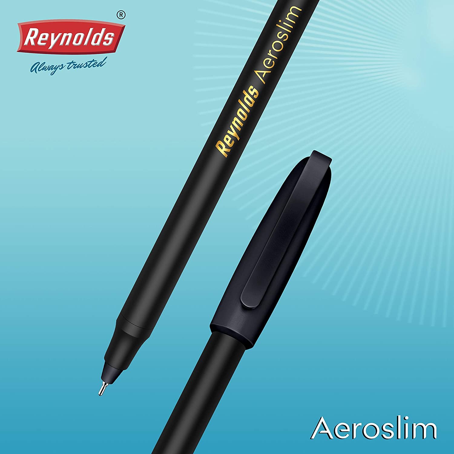 Reynolds Aeroslim Ball Pens | Blue, Black | Pack of 50