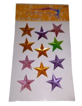 Start Shape Sticky Crystals Multicolor For Project School Assignment Decoration Stars