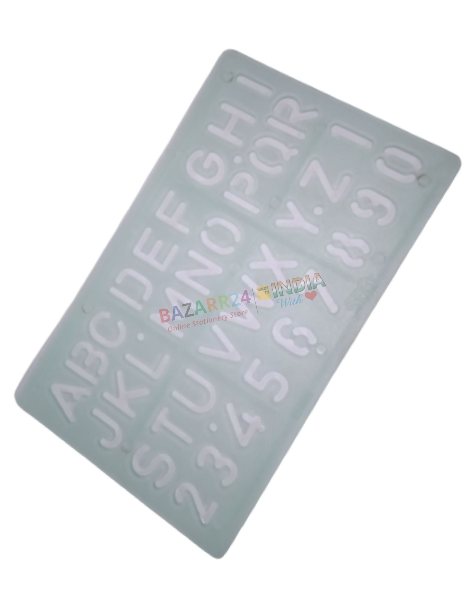 English Alphabet Stencils with Numbers