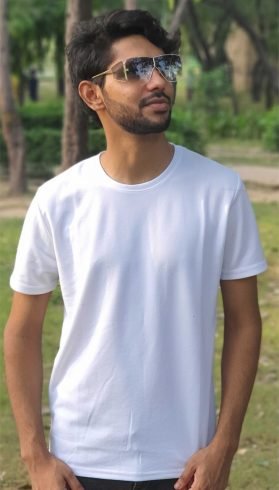 White Half Sleeve T-Shirt For Men