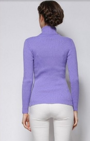 Women’s Cool Lavender Turtle Neck Sweater