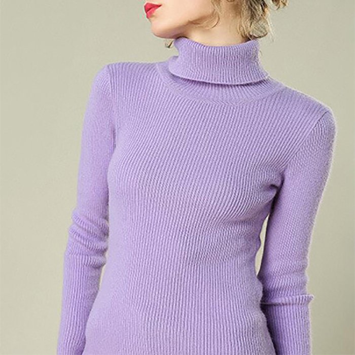Cool Lavender Turtle Neck Sweater