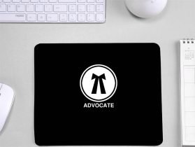 Advocate Logo Printed Black Mouse Pad