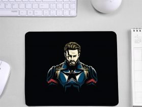 Captain America Mouse Pad for laptop and Computer Non Slip Rubber Base