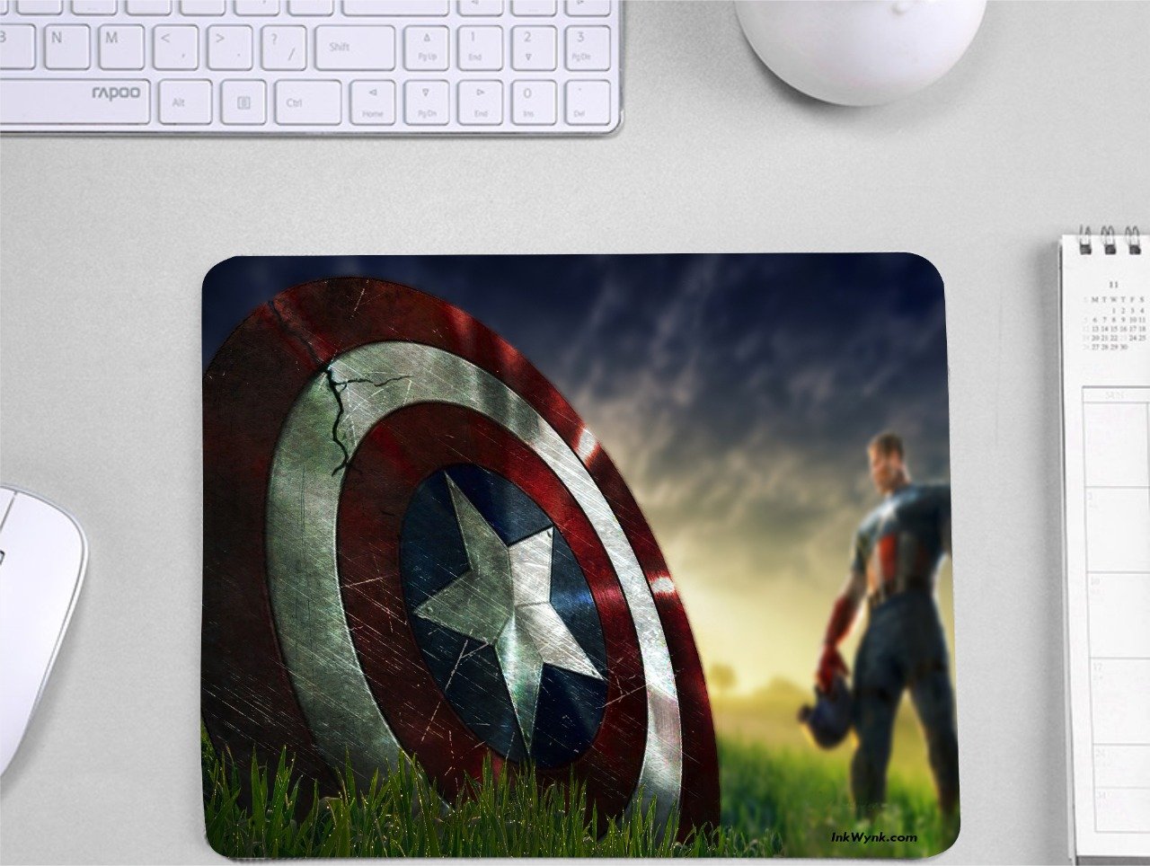 Captain America Shield Printed Mouse Pad