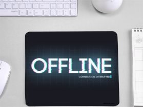 Connection Interrupted Smooth Rubber Mouse Pad