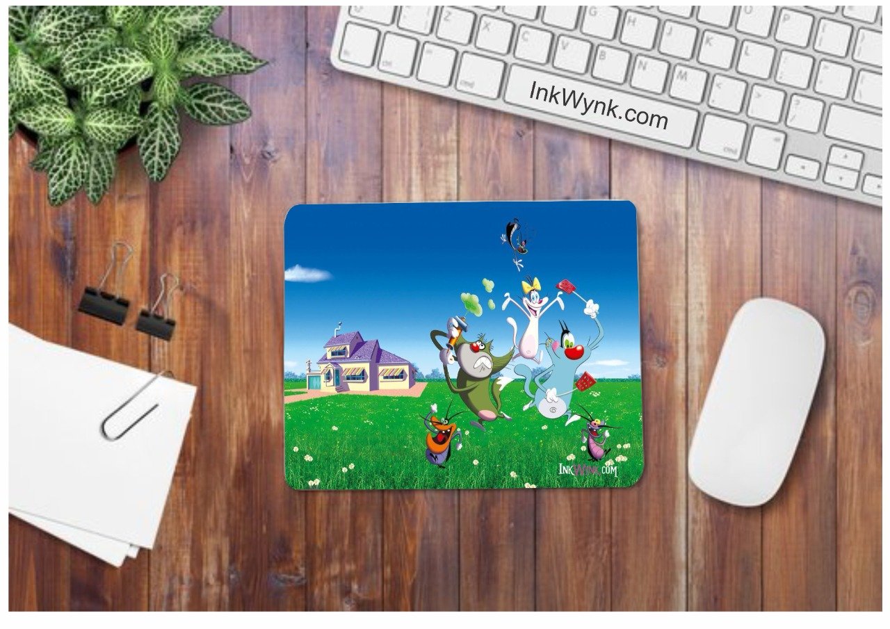 Oggy and the Cockroaches Mouse Pad for 90's Generation (Non Slip)
