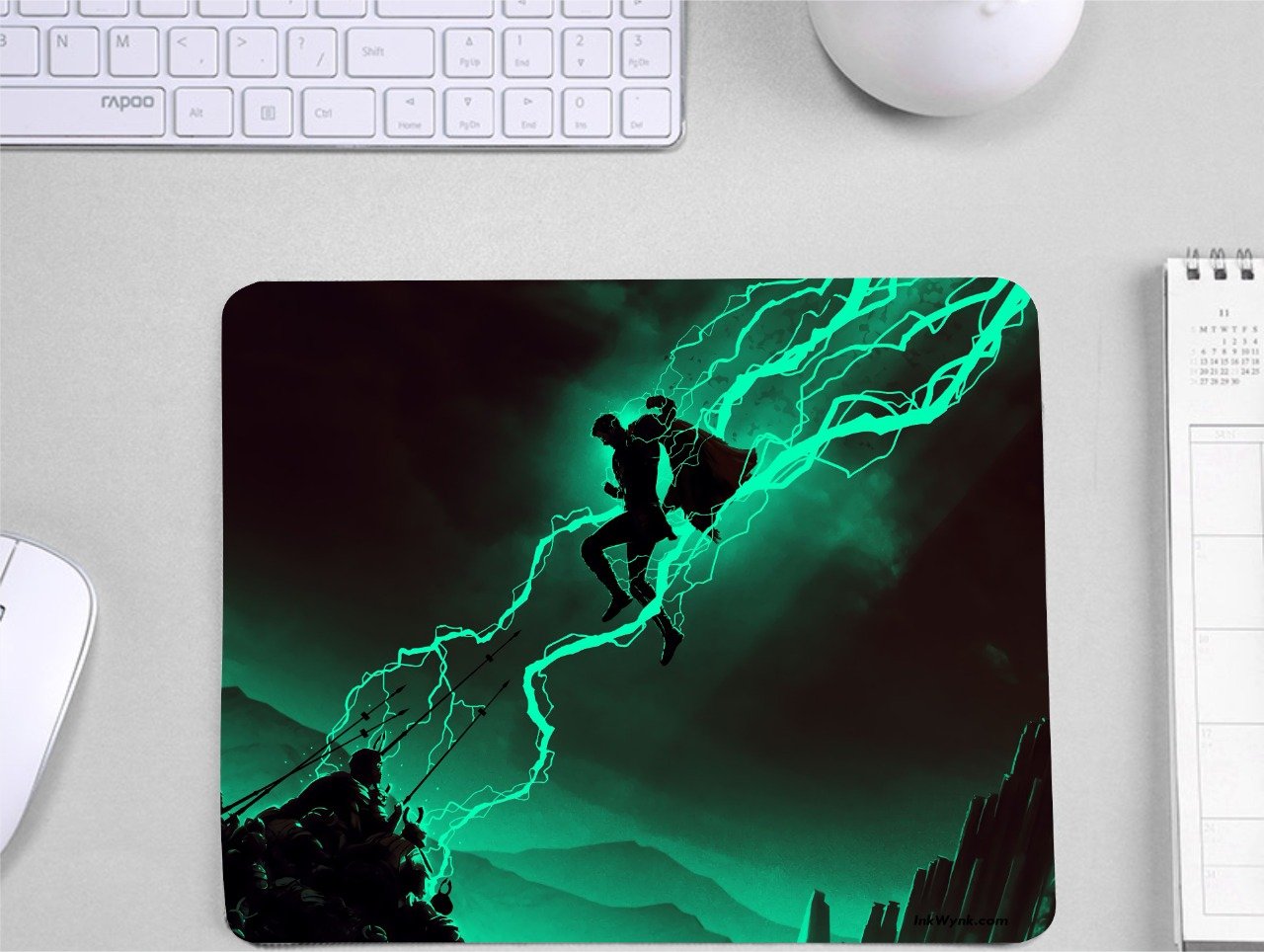 Thor Mouse Pad Neon Green (Standard Size Student office laptop computer Mousepad)
