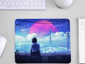 Anime Watching Sun Design Mouse Pad for Gamers