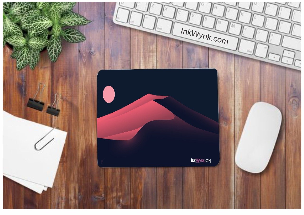 Artistic Mountain Sunset Graphic printed Mouse Pad
