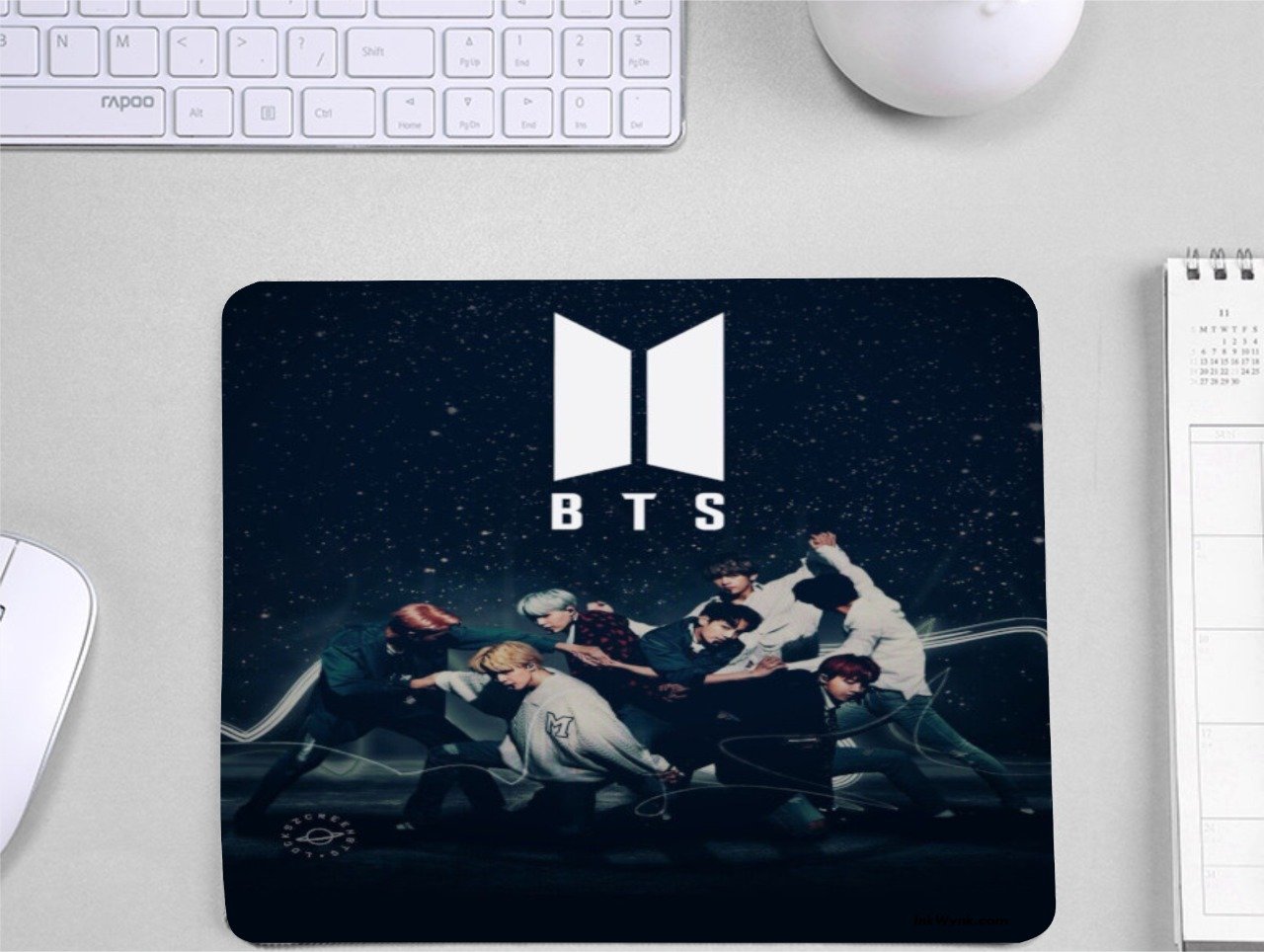 BTS Logo Printed Mouse Pad