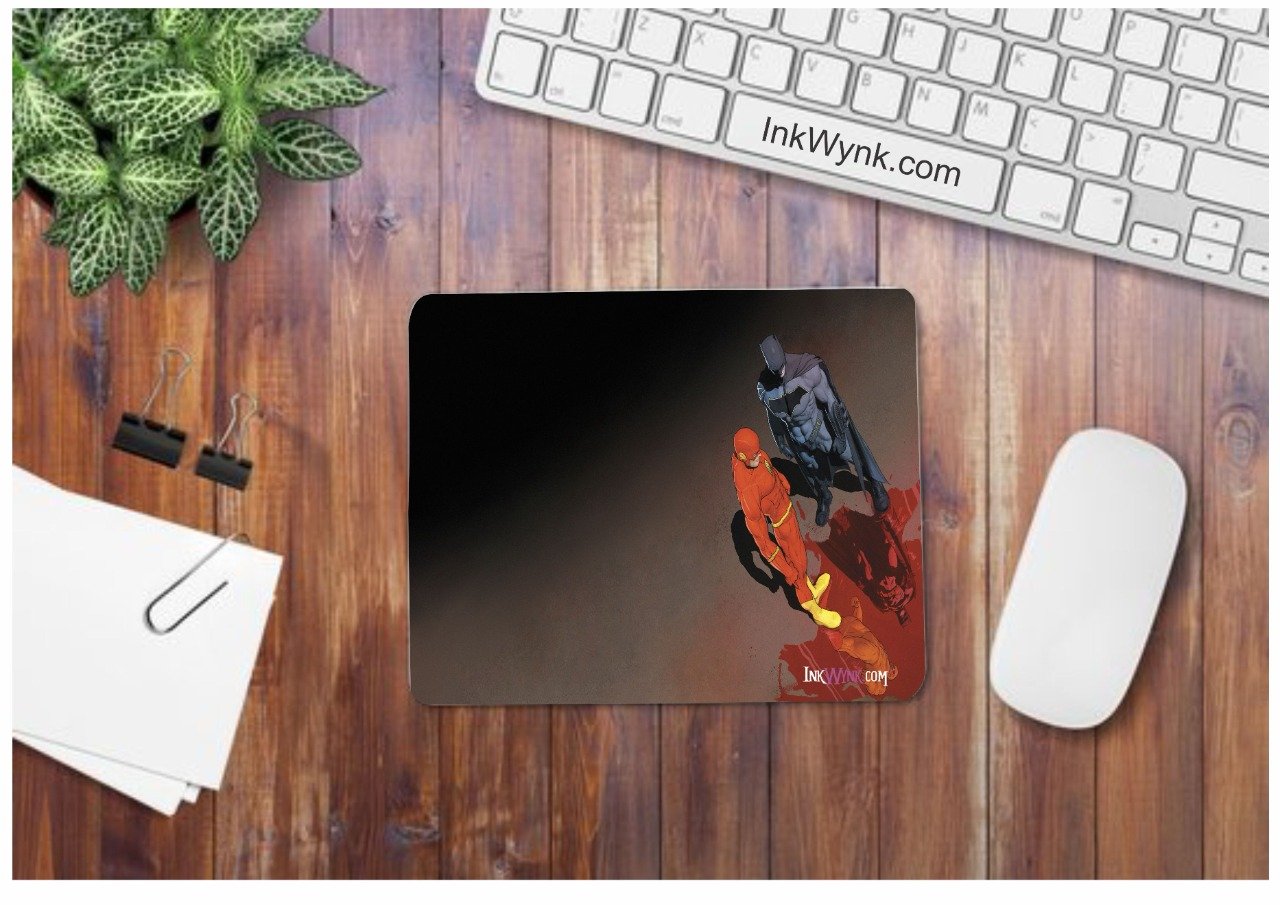 Batman and Flash Printed Mouse Pad for Gamers