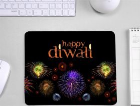 Happy Diwali With Fire Craker Design Mouse Pad for office
