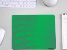 Beautiful Green Leaf Non Slip Mouse Pad for Computer