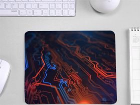 Circuit Chip Printed Mouse Pad for Laptop and Computer