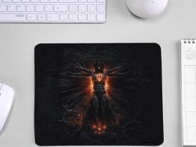 Clayman in Flames Graphic Design Mouse Pad for Students