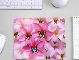 Flowers and Butterfly Anti-Skid Mouse Pad for Girl