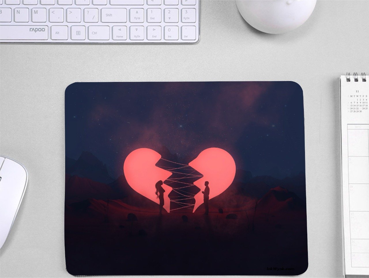 Heart Broken Graphic Design Mouse Pad for Desktop