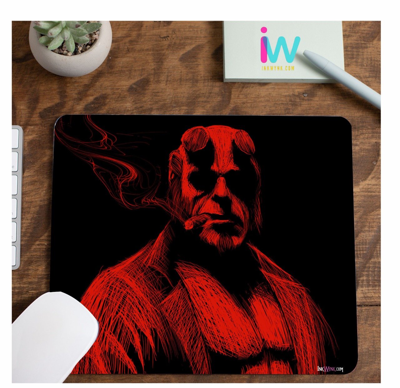 Hellboy Demon Child Printed Mouse Pad for Computer