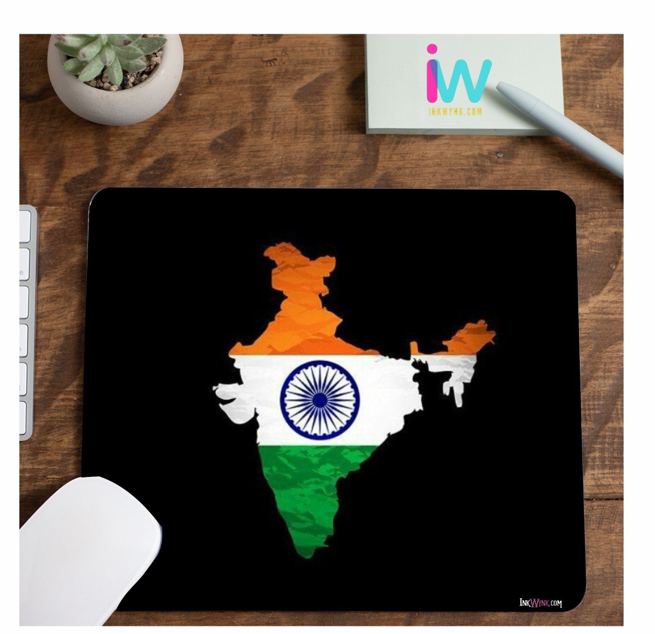 Indian Flag printed Mouse Pad for Independence Day ( Office Use)