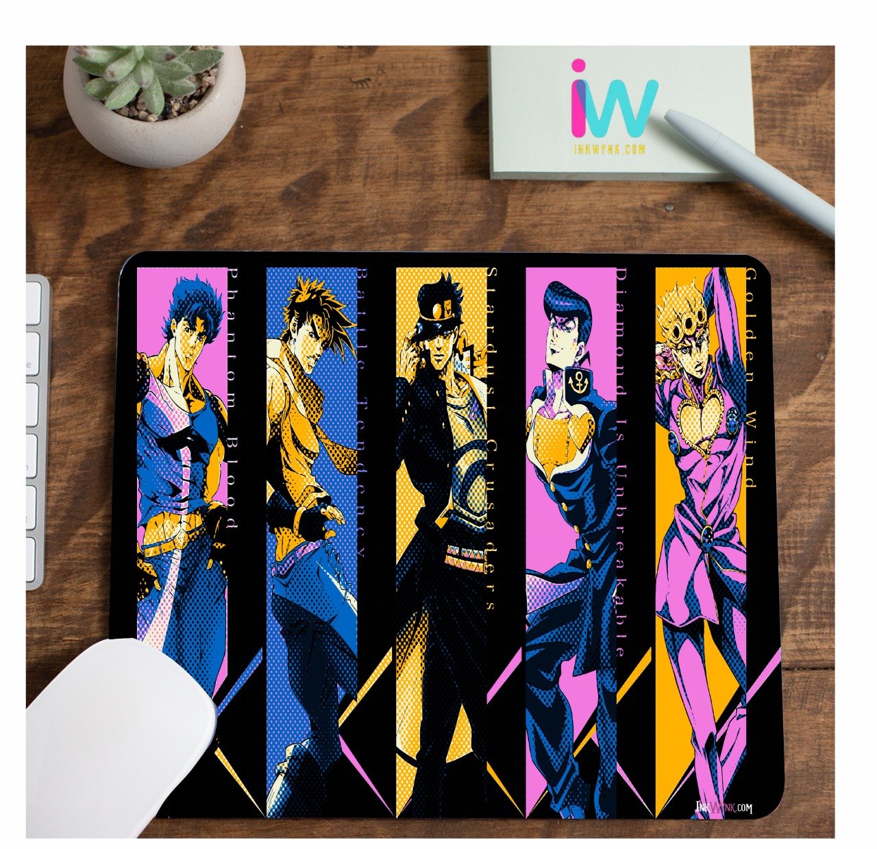 Jojo bizarre animation printed mouse pad for gamers