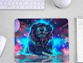 Lion Mouse Pad for Gamers and Video Editors Non Slip Base