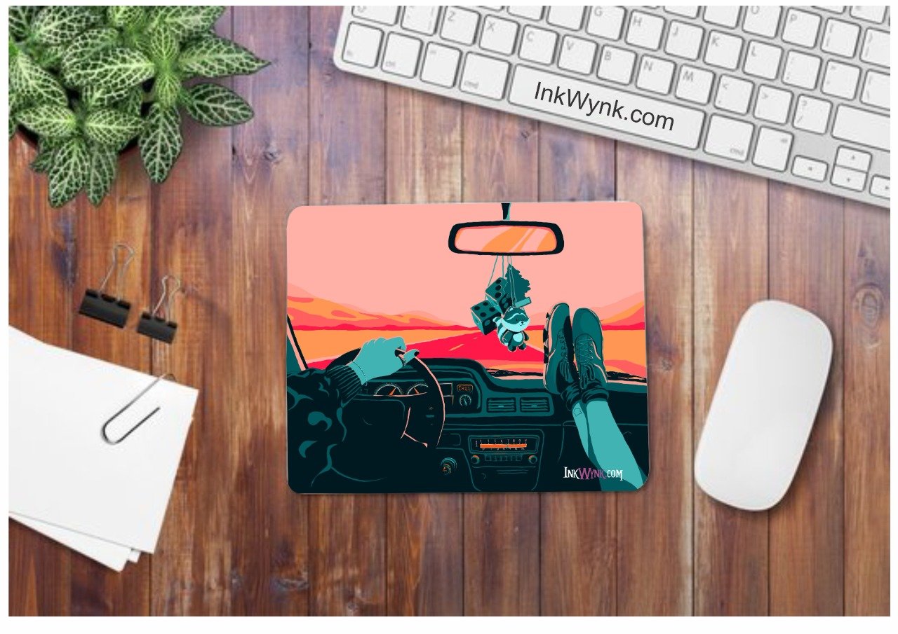 Long drive clipart printed mouse pad for gamers