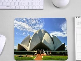 Lotus Temple Graphic Design Mouse Pad For Laptop and Computer