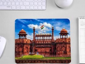 Red Fort Flexible Rubber Mouse Pad For Office and Home