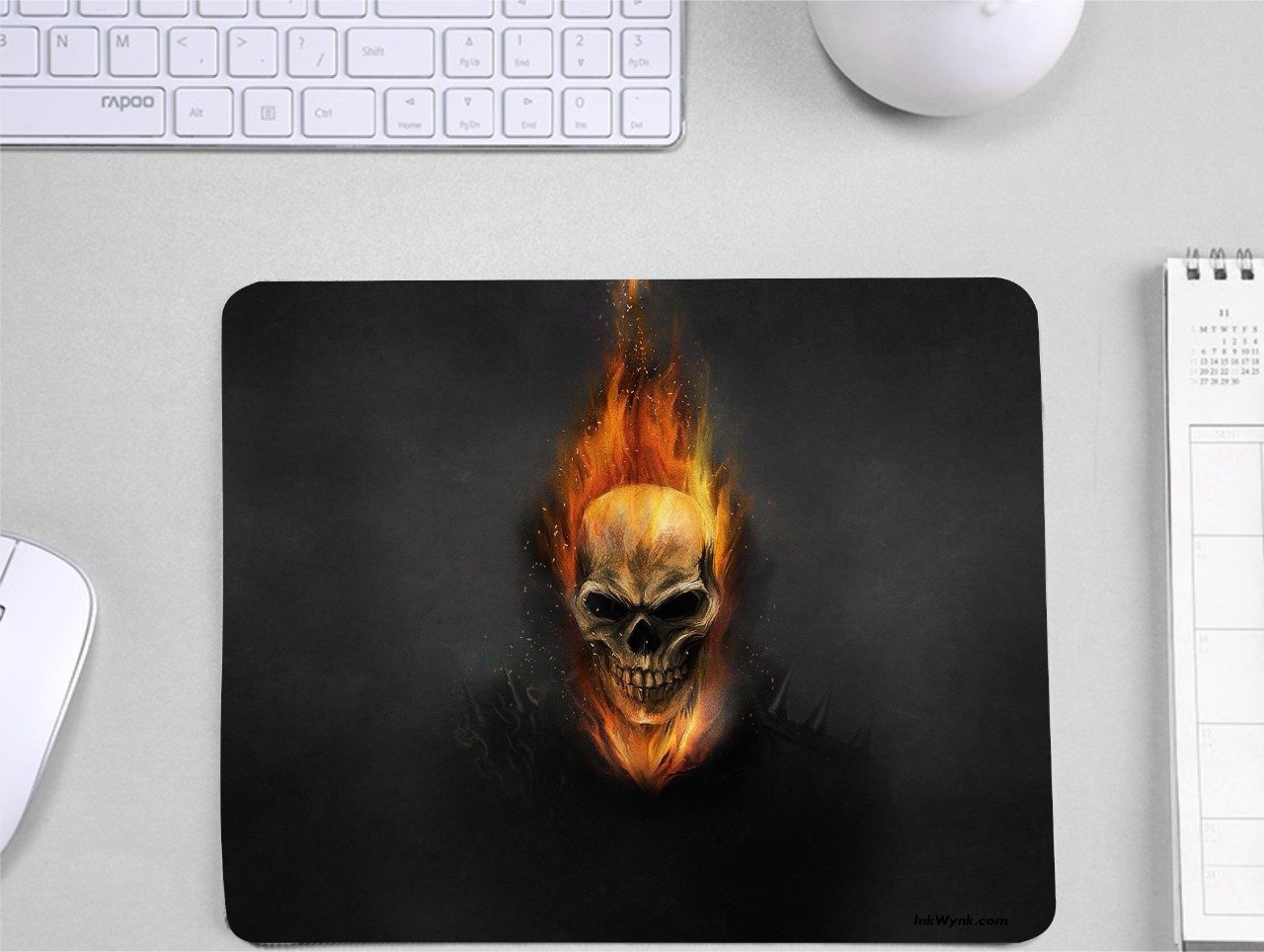 Yellow Flame Ghost Rider gaming Mouse Pad
