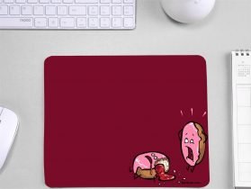 Two Donuts Printed Mouse Pad No Slip