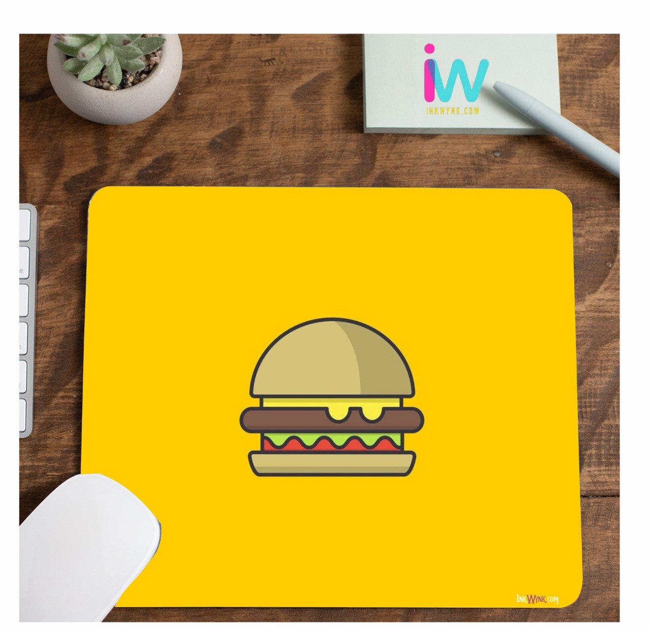 Yummy Burger Printed Mouse Pad For Foody