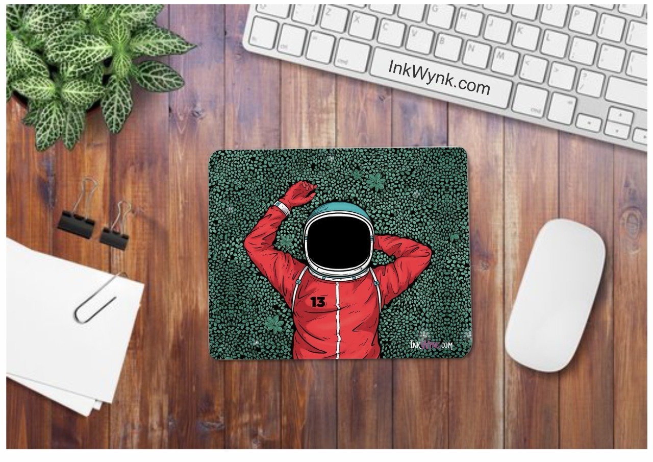 astronaut Skid Proof Printed Mouse Pad for Office and Home