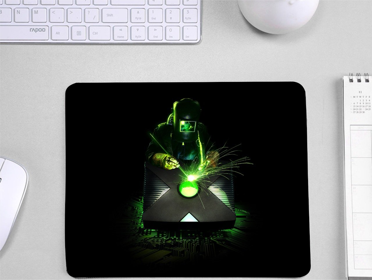 x box power on digit gaming mouse pad